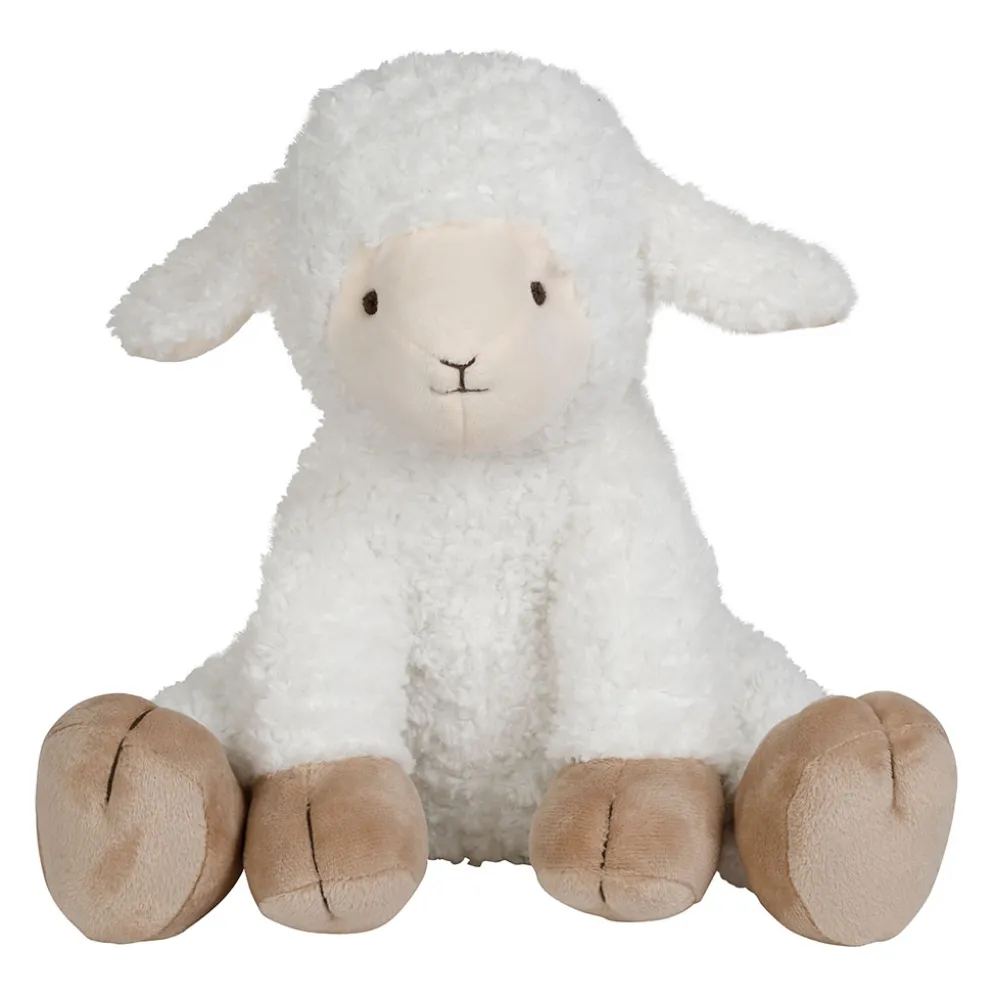 Peluche agneau en tissu blanc et beige 25cm - Songes