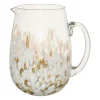 Pichet en verre blanc et doré 2.3L - Preline