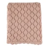 Plaid pour enfant losange en coton rose 90x70cm - Clodi