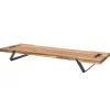 Planche sur pied en acacia naturel et noir 55x18cm