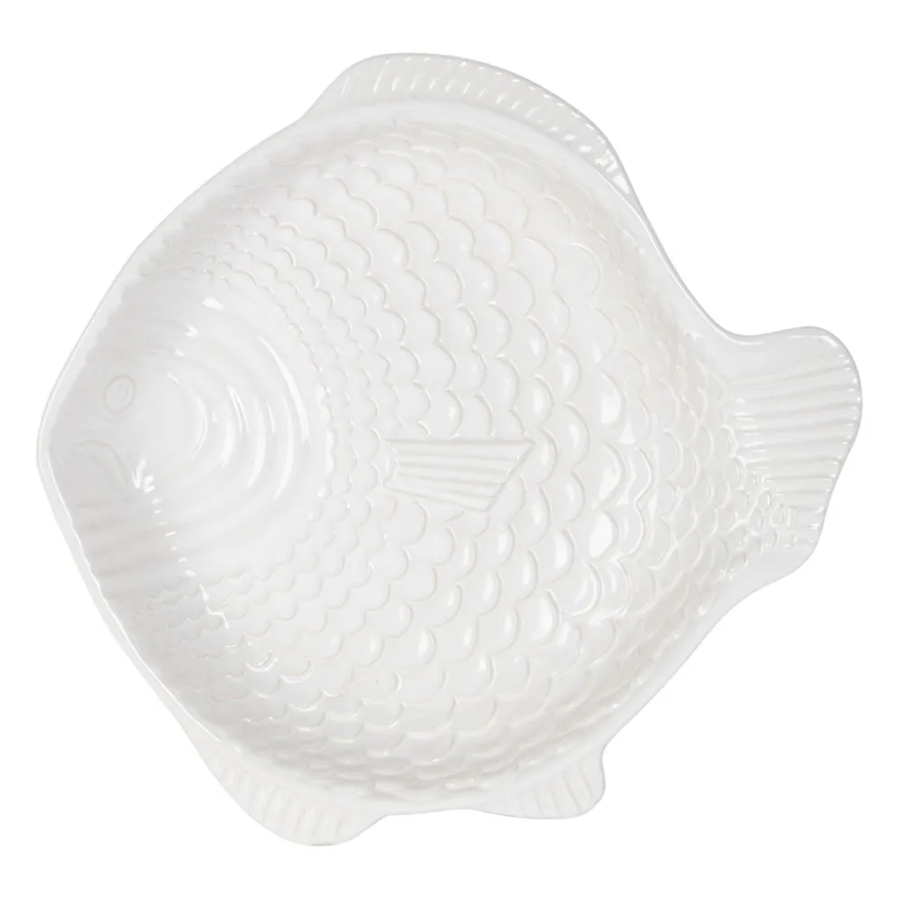 Plat à four en grès blanc 32x30cm - Pisca
