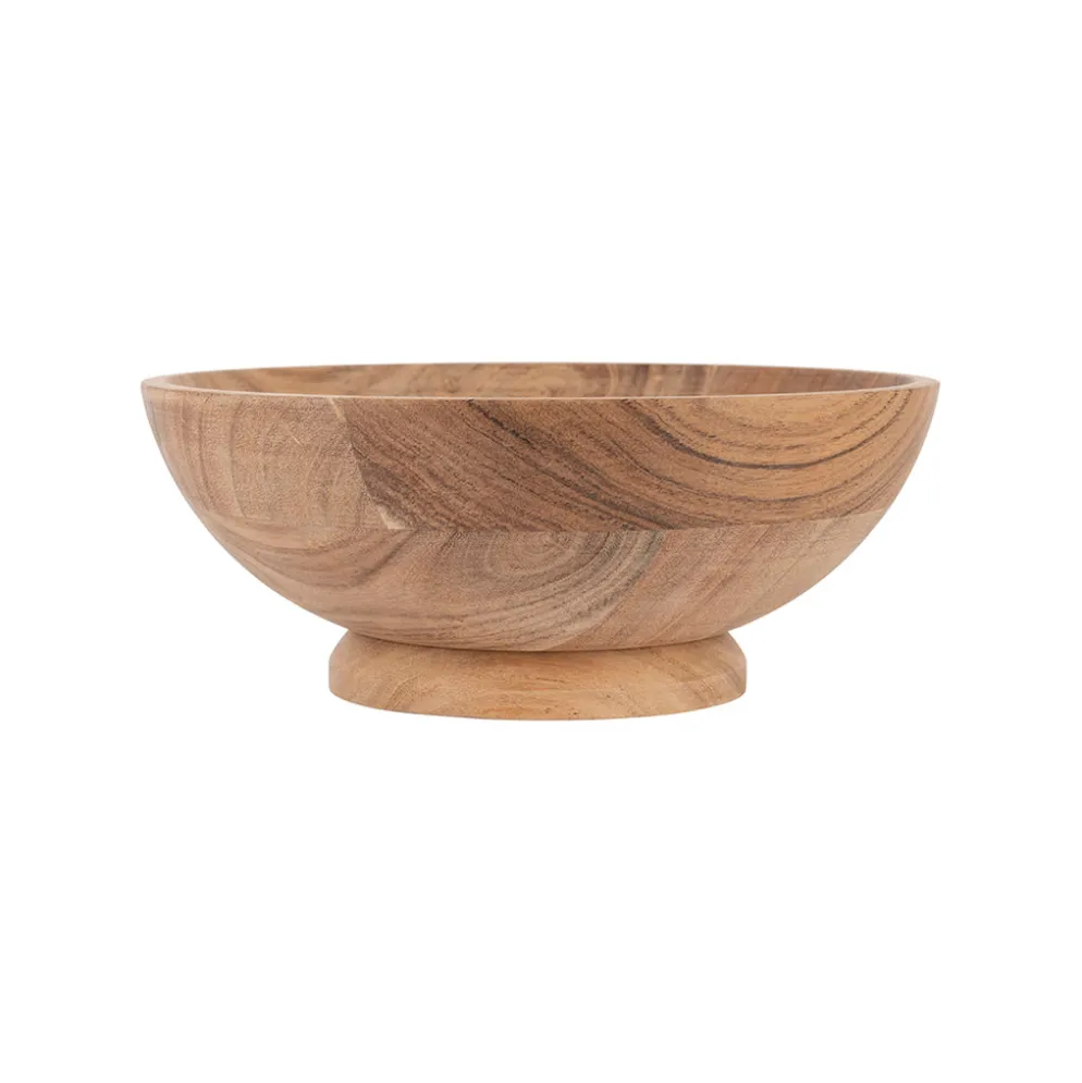 Plat en acacia naturel d24xh9cm - Dalbert