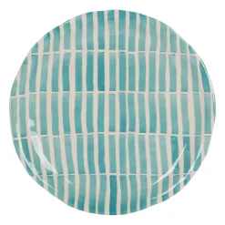Plat en terre cuite turquoise d33cm - Lisia