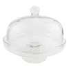 Plat sur pied en verre avec cloche d30cm - Alphe