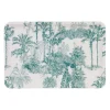 Plateau en fer écru et palmiers émeraude 30x20cm - Mocoa