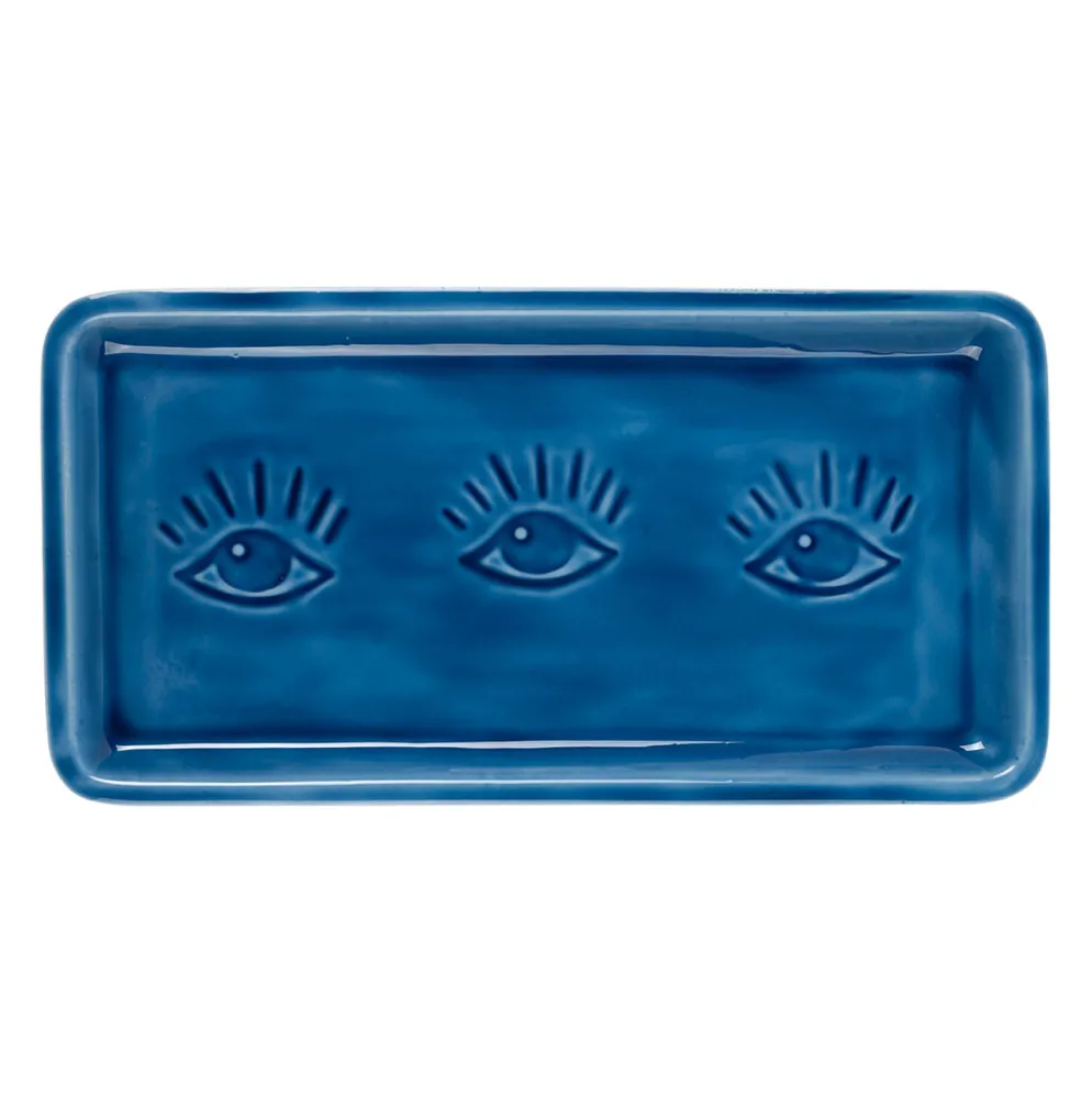 Plateau en fer indigo 30x15cm - Allegra
