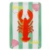 Plateau homard en fer rayé vert et blanc 20x30cm - Pouf&Sun