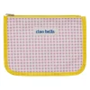 Pochette en tissu mauve et jaune - Plouf&Sun