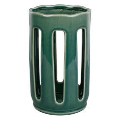 Porte ustensiles en grès émeraude h20cm - Organic