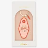 Porte-clés "bad bitch club" en émail rose