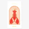 Porte-clés homard en émail rouge