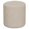 Pouf en tissu bouclette beige - Will