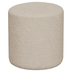 Pouf en tissu bouclette beige - Will
