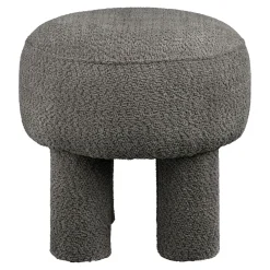 Pouf en tissu charbon - Calista