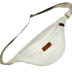 Sac banane en bouclette écru