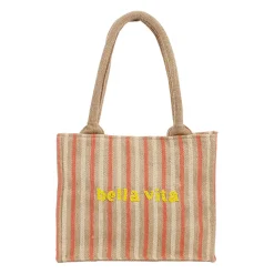 Sac "Bella Vita" en jute et coton naturel - Palma