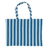 Sac en coton rayé indigo et blanc - Palma