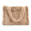 Sac en fausse fourrure beige - Chamonix