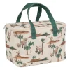 Sac isotherme en coton brun et vert - Somptua