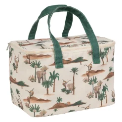 Sac isotherme en coton brun et vert - Somptua
