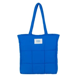 Sac tote bag en tissu matelassé indigo - Quilted