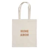 Sac tote bag "More amor" en coton écru - Funky