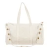 Sac week-end en coton et jute écru et doré - Greeka