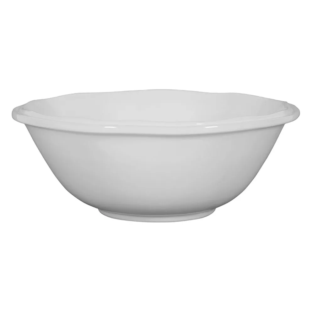 Saladier en faïence blanc d28.5cm - Darcy