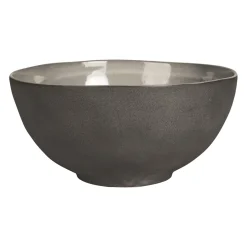 Saladier en grès écru et anthracite d26cm - Jade