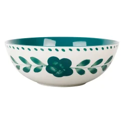 Saladier en grès émeraude et blanc d20cm - Bellagio