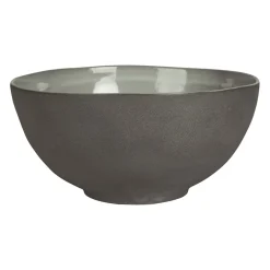 Saladier en grès vert d'eau et anthracite d26cm - Jade