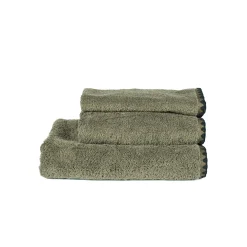 Serviette de bain en coton kaki 50x100cm - Issey
