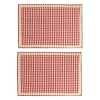 Set de 2 sets de table mami-car rouge en coton