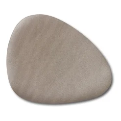 Set de table effet cuir taupe métallique 34x42cm