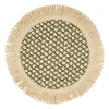 Set de table rond kaki et naturel d38cm - Franja