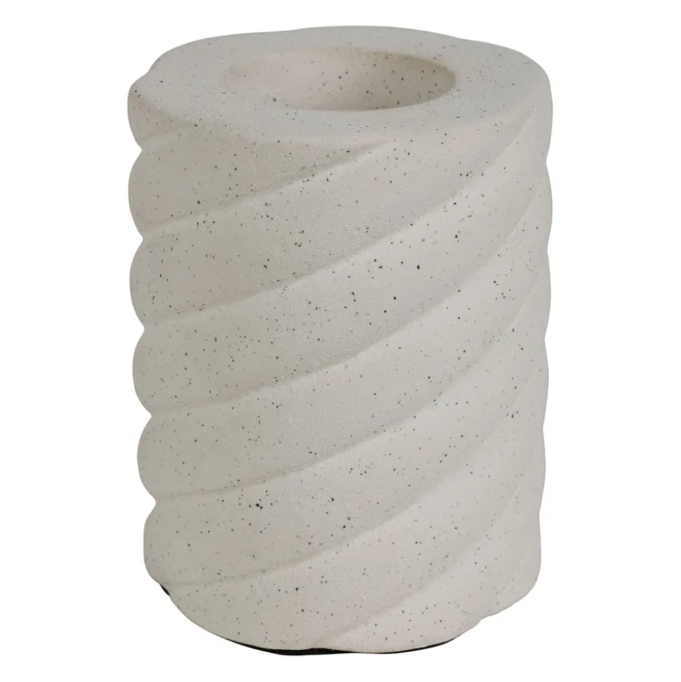Socle pour ampoule en céramique écru h13cm E27 - Nira