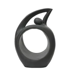Statue d'extérieur silhouette en polymagnésium anthracite h64cm