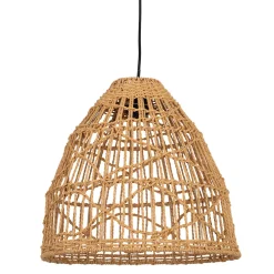 Suspension conique en corde de papier d38cm E27 - Calyp
