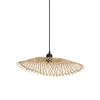 Suspension en fer et bambou naturel d50cm E27