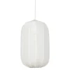 Suspension en fer et tissu blanc d28cm E27 - Organic