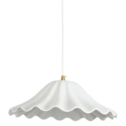 Suspension en porcelaine blanc d31cm E27 - Clarelis