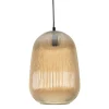 Suspension en verre ambre d22cm E27 - Lumi
