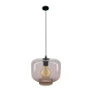 Suspension en verre fumé gris h125cm E27