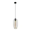 Suspension en verre fumé gris h135cm E27