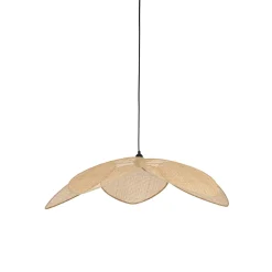 Suspension tulipe en bambou naturel d70cm E27