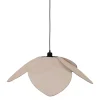 Suspension tulipe en fer et lin beige d70cm E27