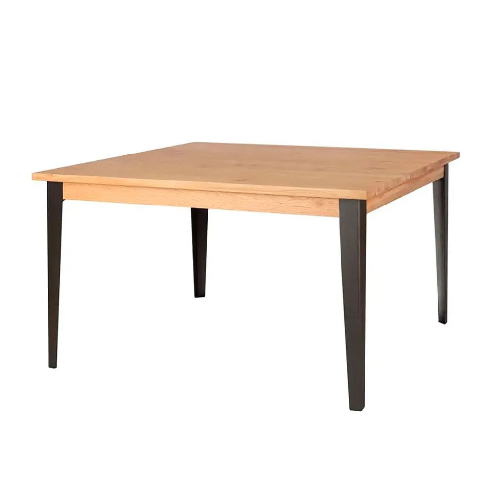 Table à manger carrée en chêne massif 140x140xm - Manny