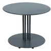 Table basse d'extérieur ronde en acier anthracite d50cm - Santarem