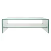 Table basse en verre trempé 110x55cm - Adela