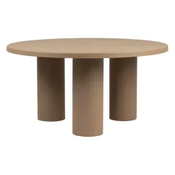 Table basse ronde 3 pieds en fer beige d70xh35cm - Organic
